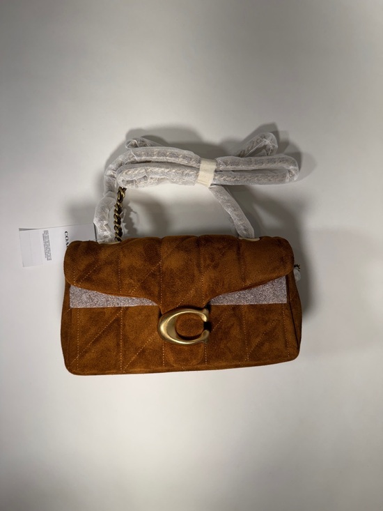 Coach Handbags - Coach Tabby 20 Suede Quilted Shoulder Bag in warm brown with Gold Hardware